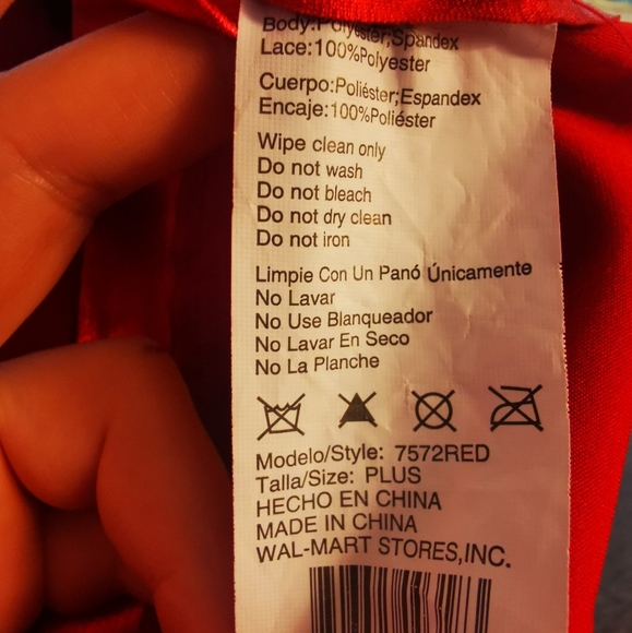 Red Black Corset ❤️🖤 Lace Sleeves Plus Size 1X - Picture 4 of 4